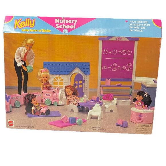 Vintage Mattel Kelly Nursery School Playset 1996 #67535 Barbie Baby Sister NIB - Picture 1 of 6